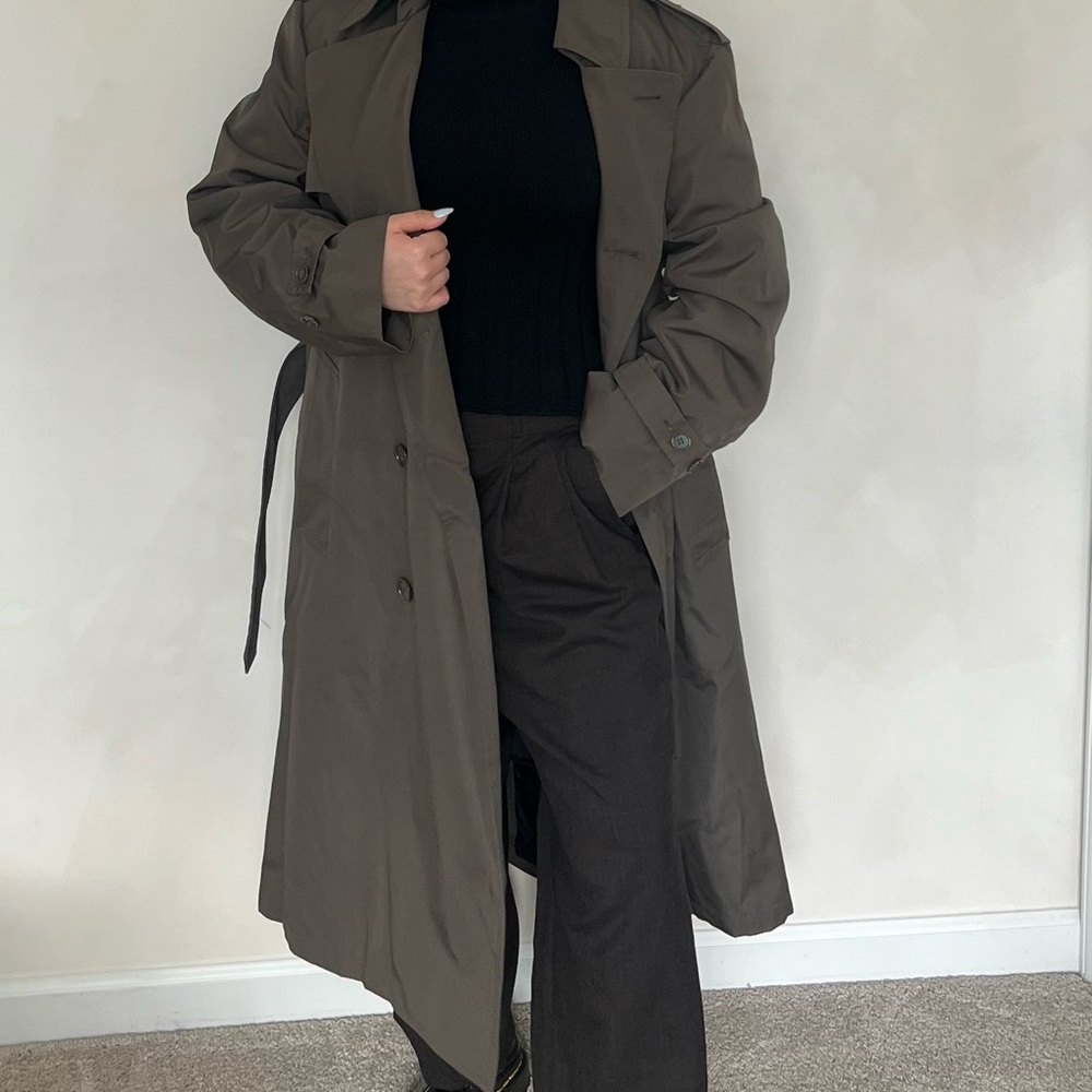 Vintage Mens Brown Trench Coat